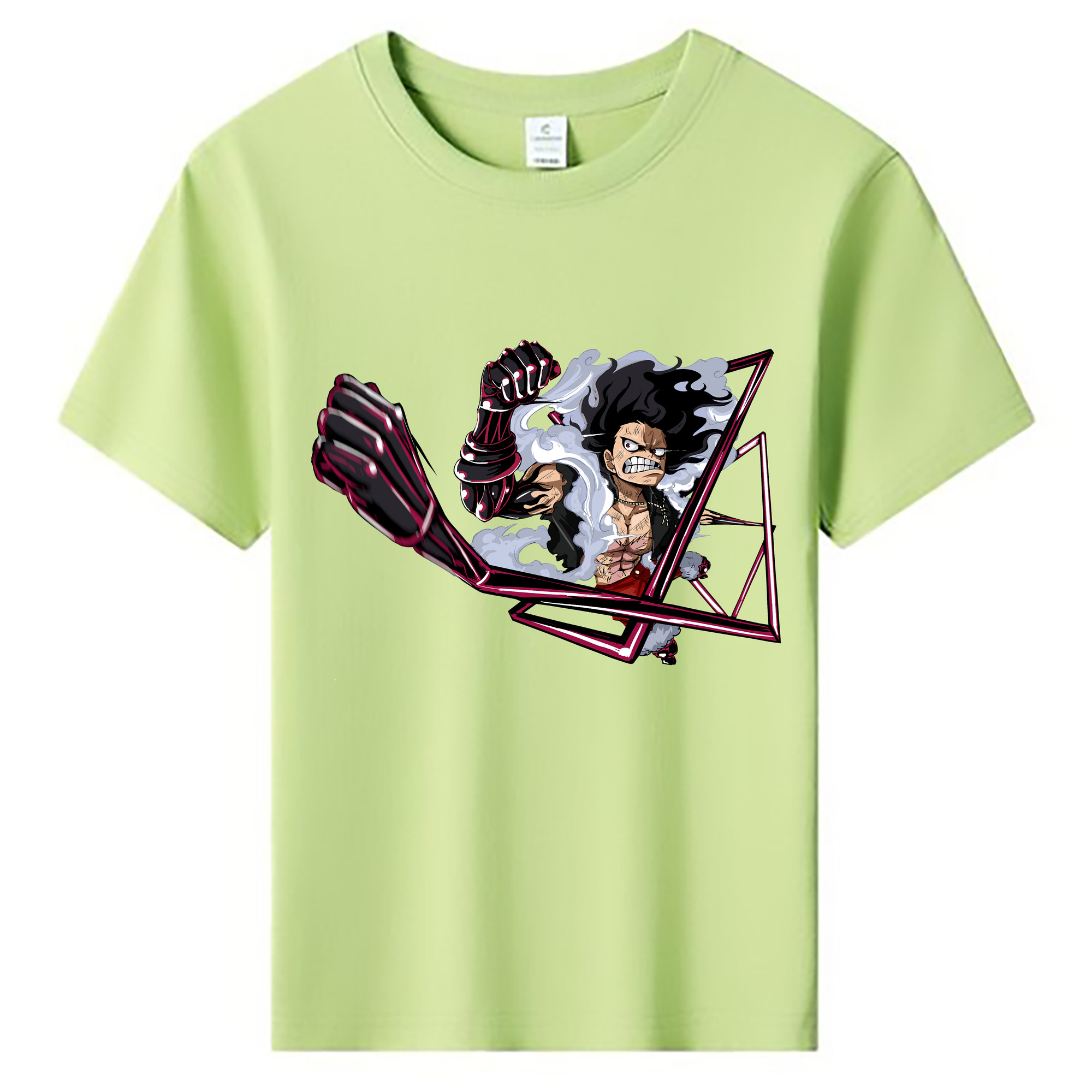 ワンピース モンキー・D・ルフィ ONE PIECE Monkey D. Luffy 綿100％キッズTシャツ（フロントプリント）